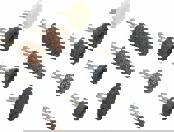 10 Piece Aluminum Oxide Vitrified Mounted Stone Abrasive Point Set